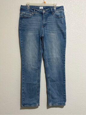 Women's Blue Straight-Leg Jeans
